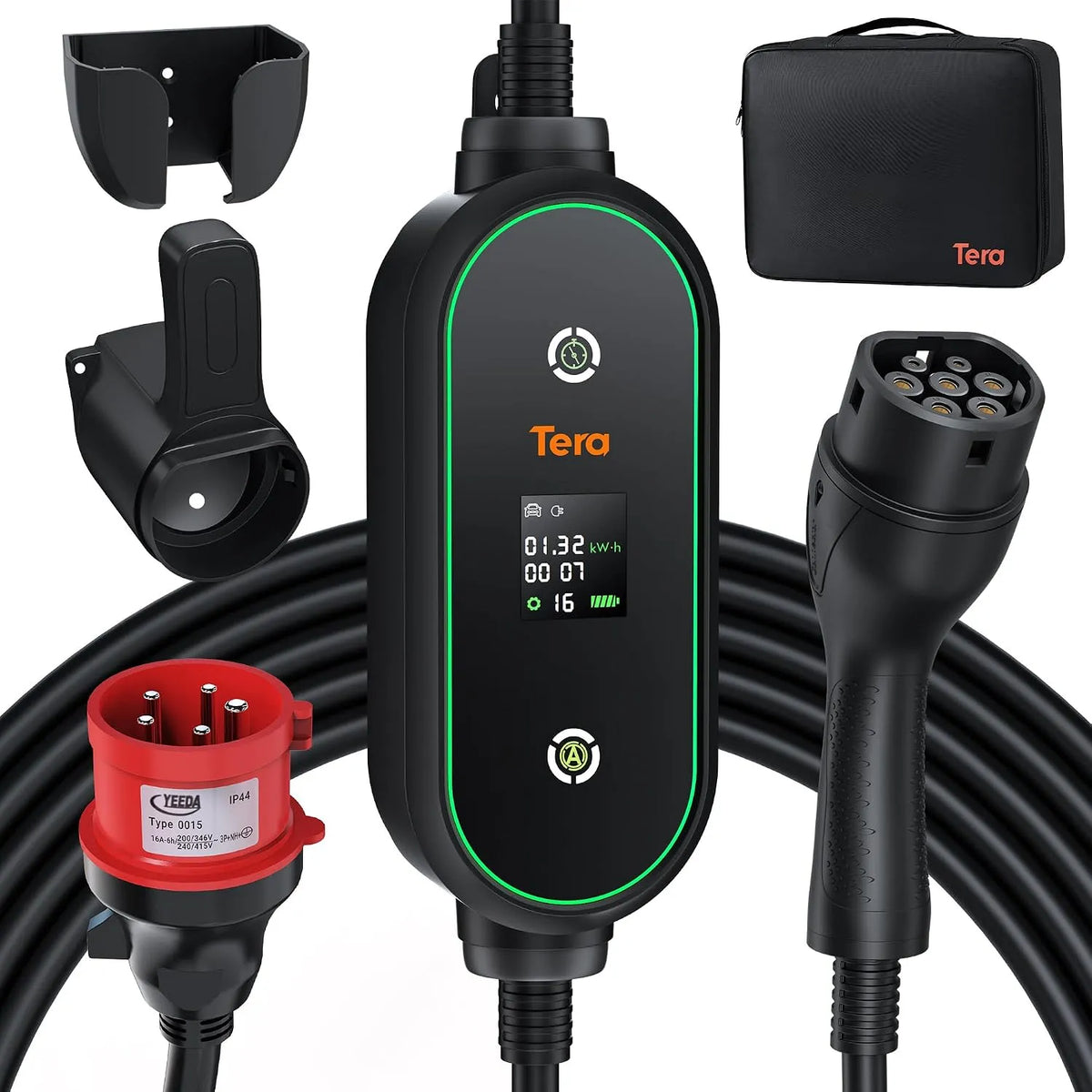 Lader, 11 kW, 6-16 A, vertraagd opladen en verstelbaar vermogen - autohouder