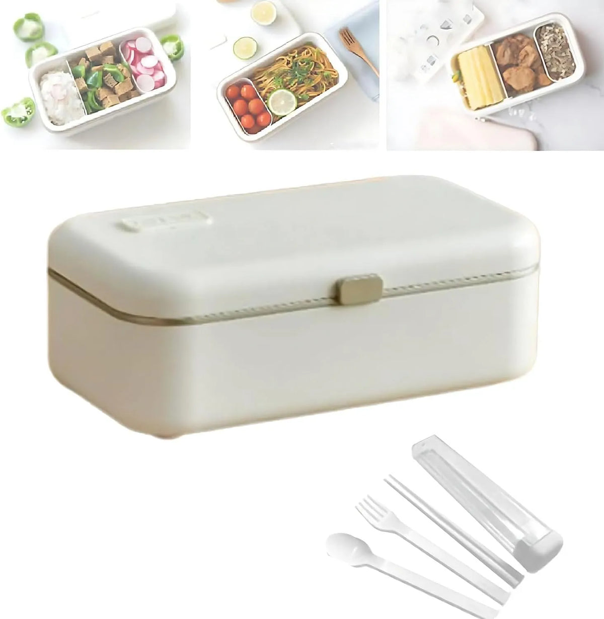 W Waterloze Verwarming, 48 W Waterloze Verwarming Met Constante Temperatuur, Elektrische Lunchbox Met Keramisch Gecoate Voering, Voedselverwarmer