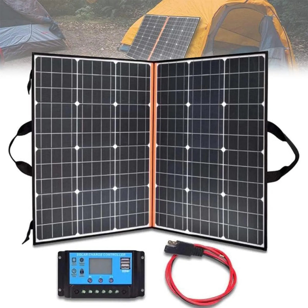 Zonnepaneel, 200 W, USB, boot, noodstroom, marine, 18V, camper, aanhanger, auto