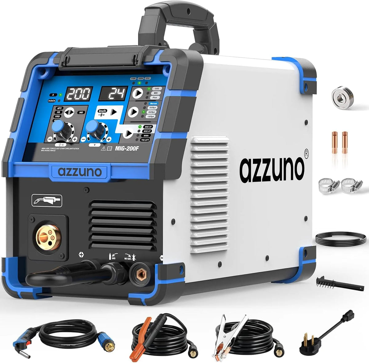 Lasapparaat, MIG/FLUX/TIG/ARC, 200A, 110V
