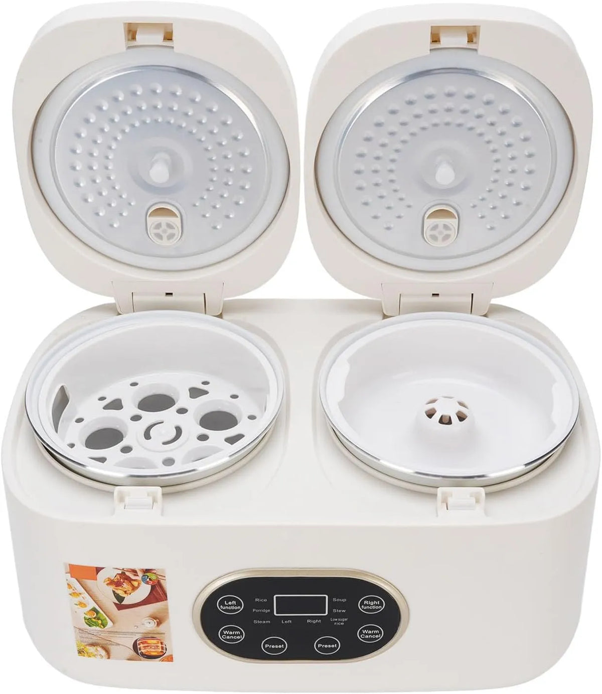 300 W+300 W Dubbele Slow Cooker Buffet Server met 300 W en Timer