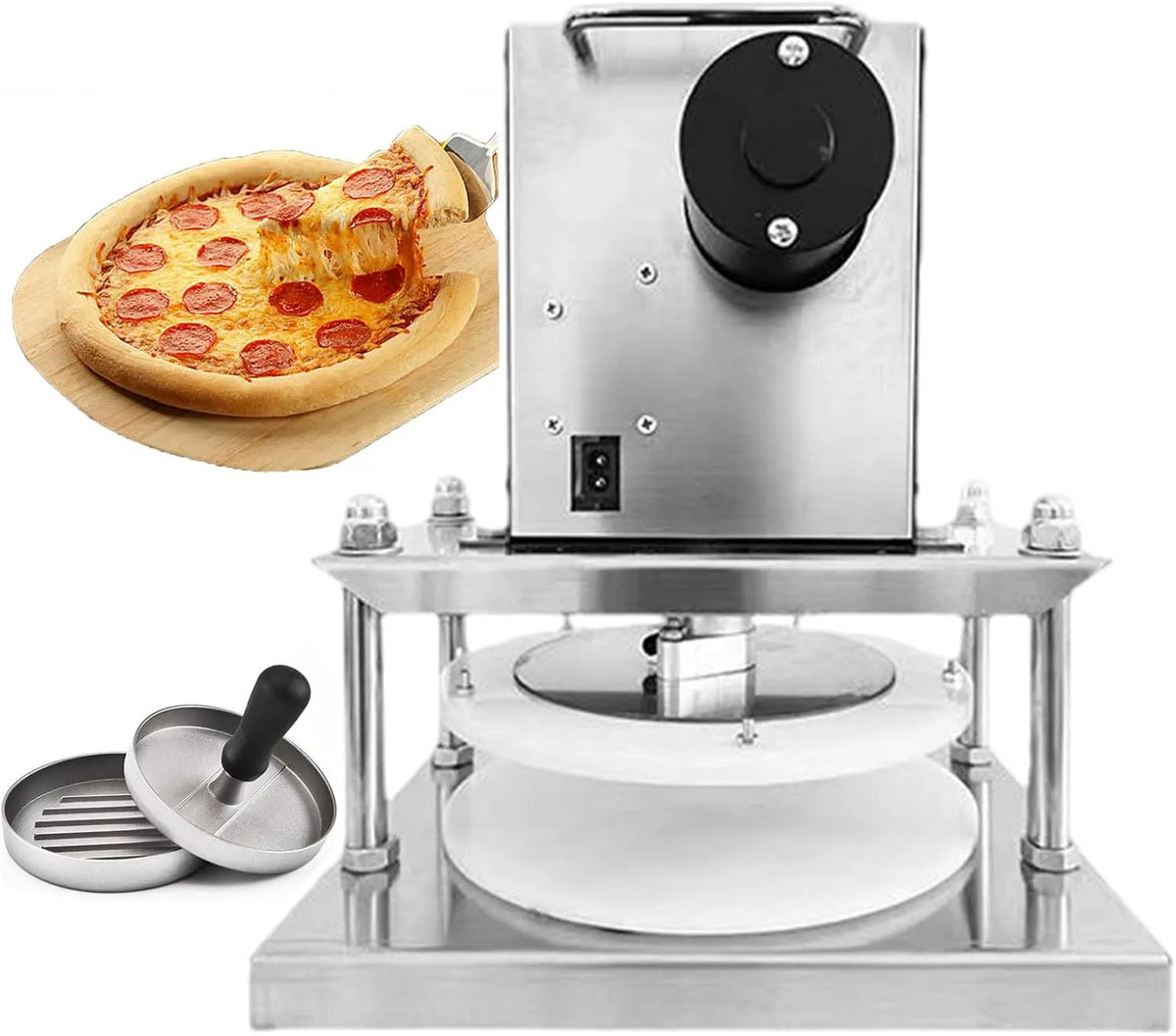 Dough Press Machine, 285 x 238 x 335 mm, De elektrische pizzadeegpers beschikt over een
