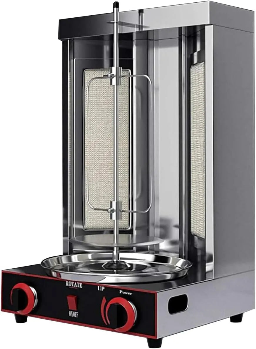Gyro Grill Machine met 300 x 300 x 490mm en waterreservoir, Verticale Broiler Kebab Gyro Grill Machine
