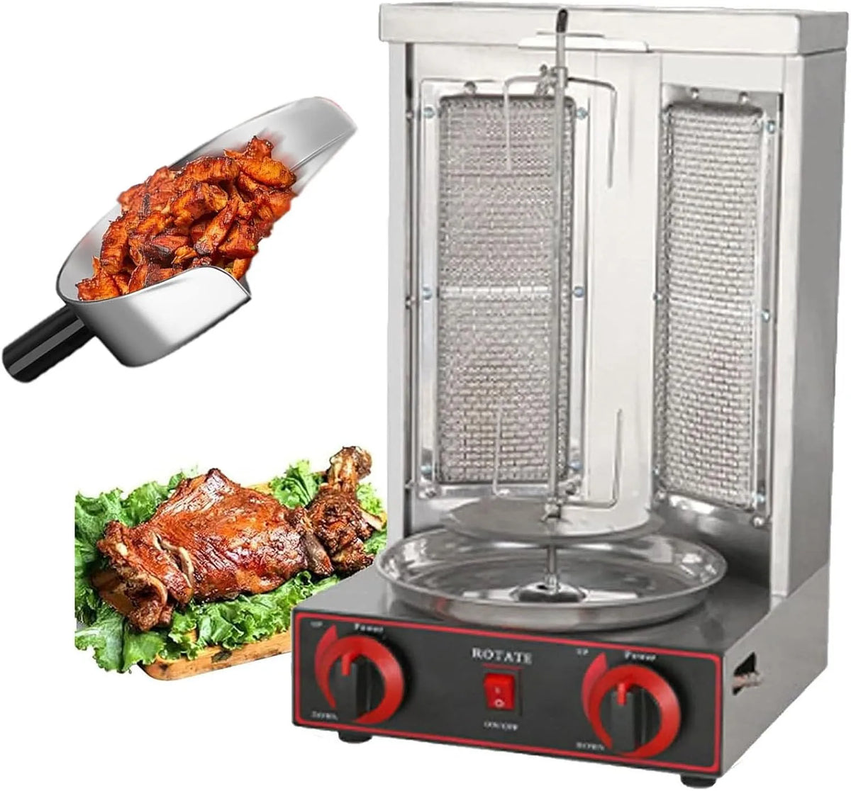 Inbouwoven met 300 x 300 x 490mm, 50-350°C, 110V, regelbare thermostaat en RVS