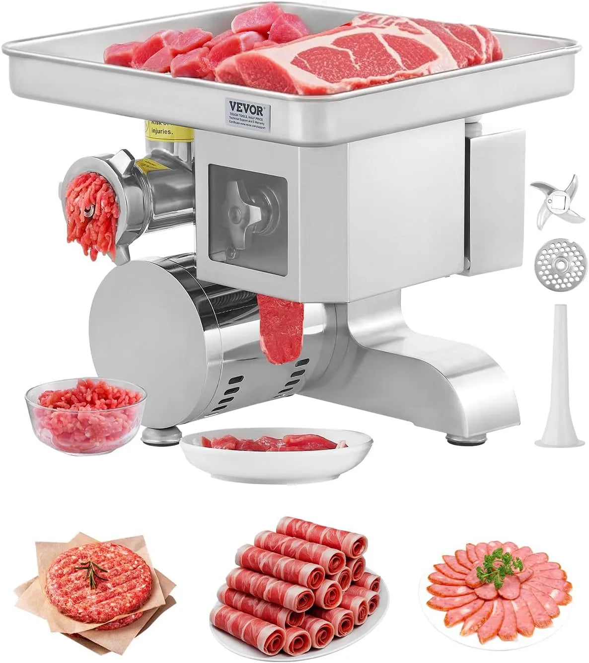 Molen met 5 kg, 700 W, 30 minuten, 10 minuten, 3,5 mm, 3-in-1 en RVS