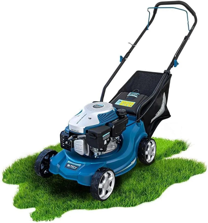 Grasmaaier, 2 kW, 0-65 mm, 2-in-1, Krachtige motor met 127 cc, 2,7 pk met 0,8 l tank en 0,5 l olie