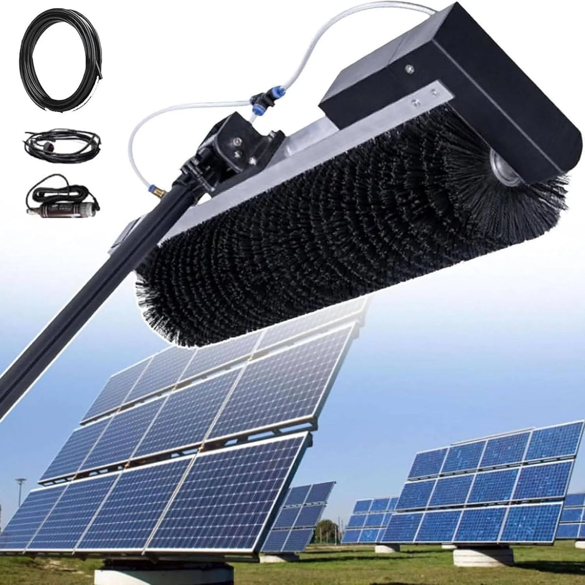 Machine, Reinigingsmachine Voor Zonnepanelen 24.61ft, Draagbare Reinigingsborstel Voor Fotovoltaïsche Energie, Gereedschap Voor Het Reinigen