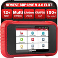 Code Reader Scanner CRP129E OBD2 met 6100mAh, 32G, 12v, 4-in-1, WiFi, aanraakbediening en rood