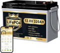12 V, LiFePO4 12 V 320 Ah met Bluetooth BMS 200 A batterij tot 15000 cycli max 4096 Wh lage temperatuurbeveiliging Deep Cycle compact design camper