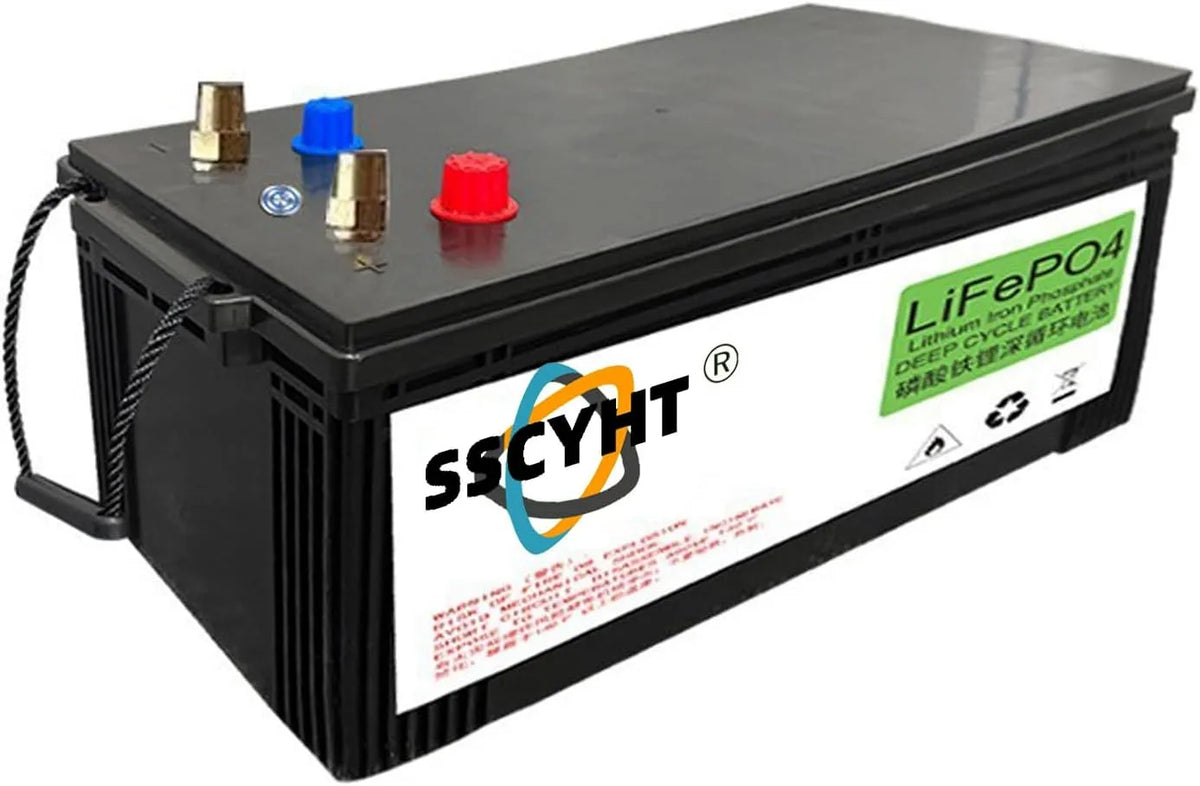 25,6V, 25,6V lithiumbatterij 24V 255Ah 150Ah 100Ah 40Ah LiFePO4-batterij 100A BMS 3000+ Deep Cycle voor golfkar-sleepmotor RV Solar thuis Power, model