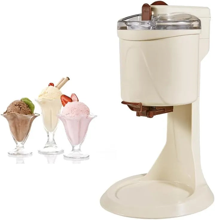 Machine met softijsmachine, zomersnackwinkel, enkele kop, commerciële ijsmachine en desktop-ijsmachine, café