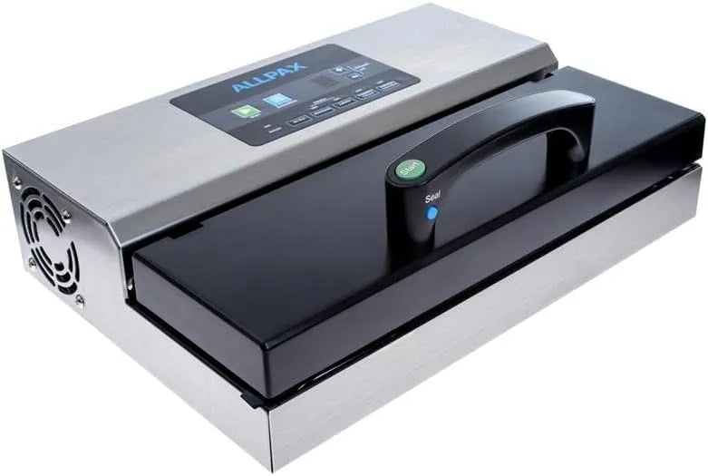 Machine met 20 x 30 cm, digitaal display en RVS, incl. 100 vacuümzakken 20 x 30 cm gestructureerd