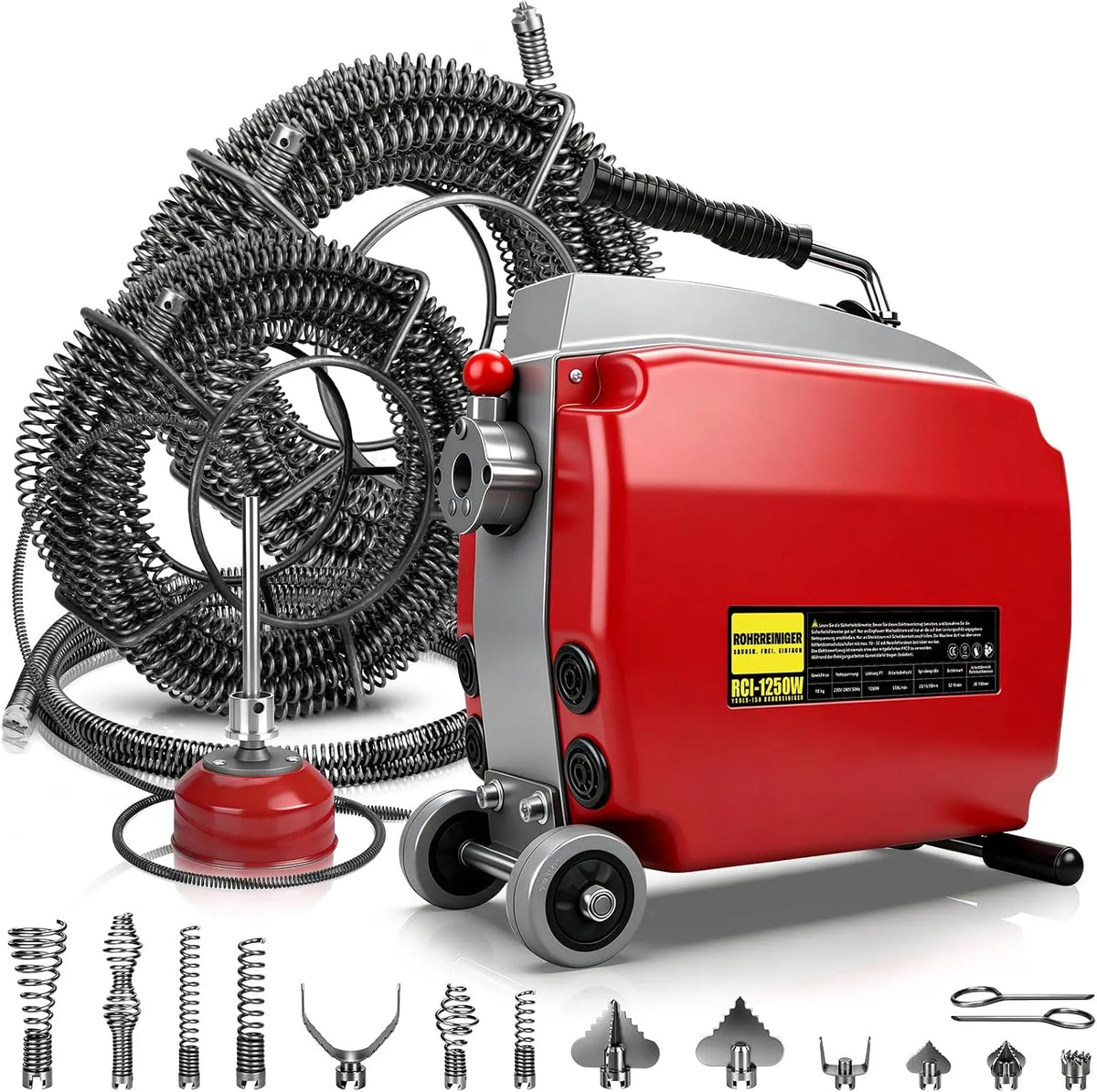 Reiniger met 1250 W, 10 mm, 22 mm, 20-200 mm, 550 rpm en 16 mm