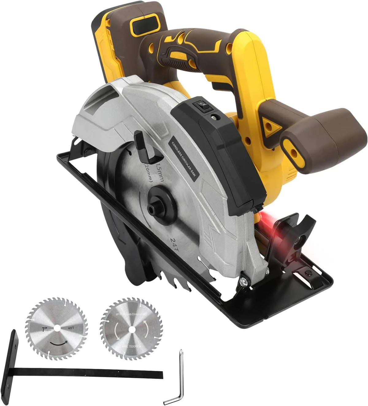 DeWalt Cirkelzaag met 1/4 inch, 5000 RPM en RVS, Accucirkelzaag compatibel met Dewalt 18/20V batterij