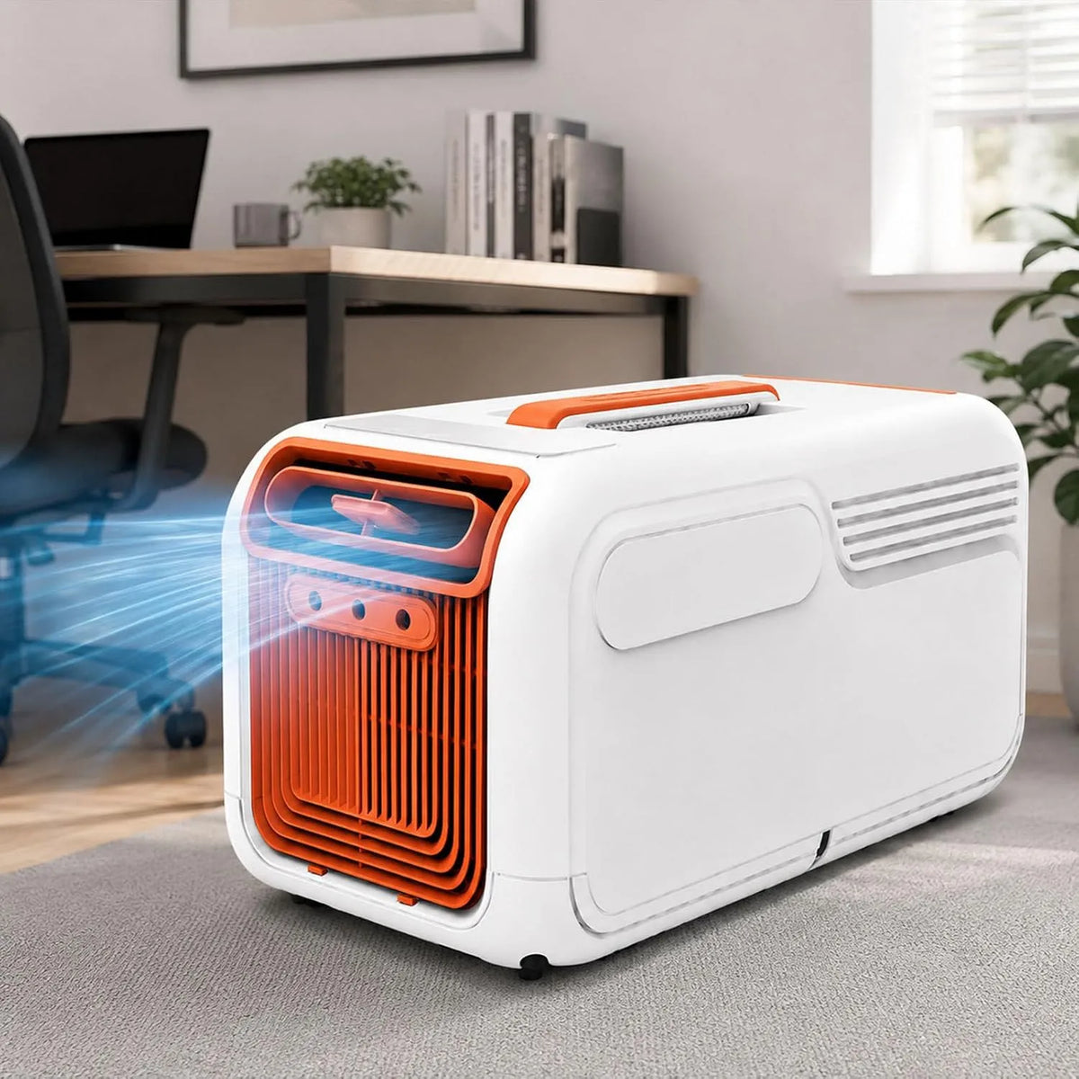 Mobiele airconditioner met 490 W, 1800 BTU, 8 M2, 60 DB, 12V, 24V, 2600 W en 4-IN-1