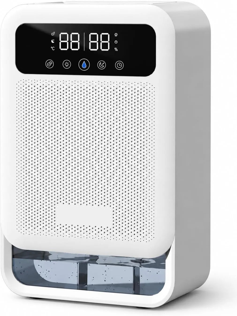 Luchtontvochtiger met 3800 ml, digitaal display, waterreservoir, geluidsarme werking, ontvochtigingsfunctie en gerichte luchtcirculatie