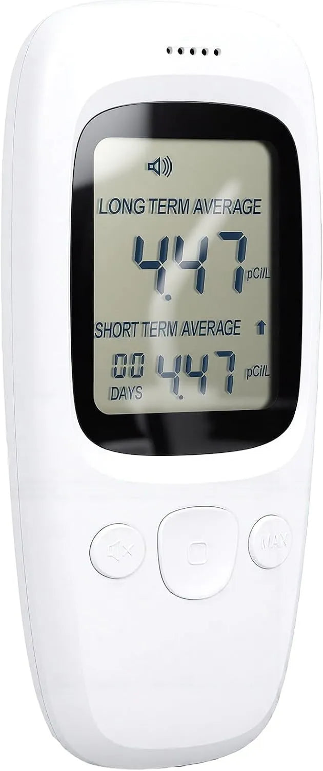 Radonmeter met 48 uur, 1,5 seconde, 5V en digitaal display, 0-270pCi/L Bereik voor Thuis