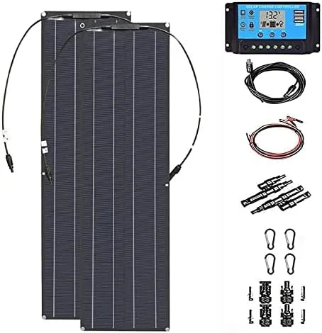 Zonnepaneelset met 400 W, USB en zonne-energie, 400 W monokristallijn off-grid systeem met 40A laadregelaar en USB