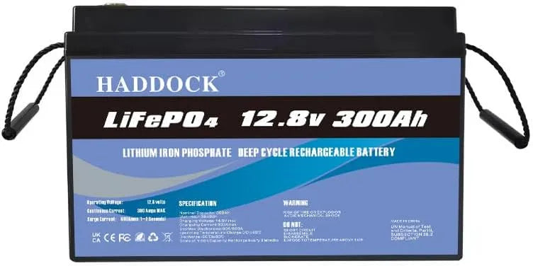 Batterijset, Batterijen met een lange levensduur,12V 300Ah LiFePO4-accu, Geschikt voor fotovoltaïsche systemen, 5000 Deep Cycle Lithium-ijzerfosfaat
