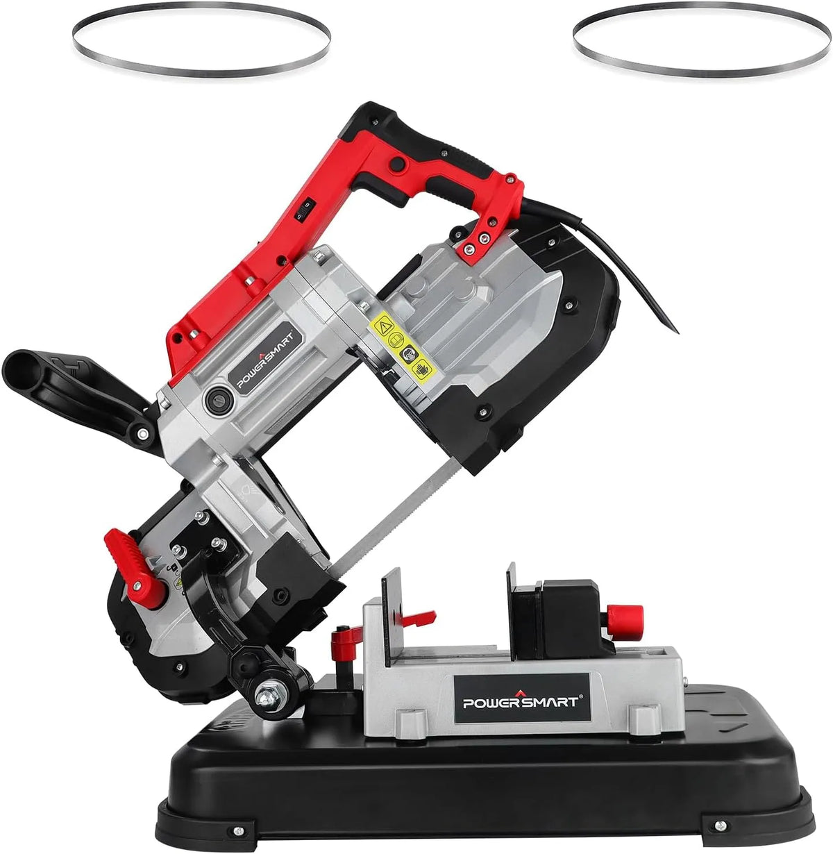 1100 W, 10 ampère-motor, 12,7 cm diepe zaagsnede lintzaag voor metaal, PowerSmart