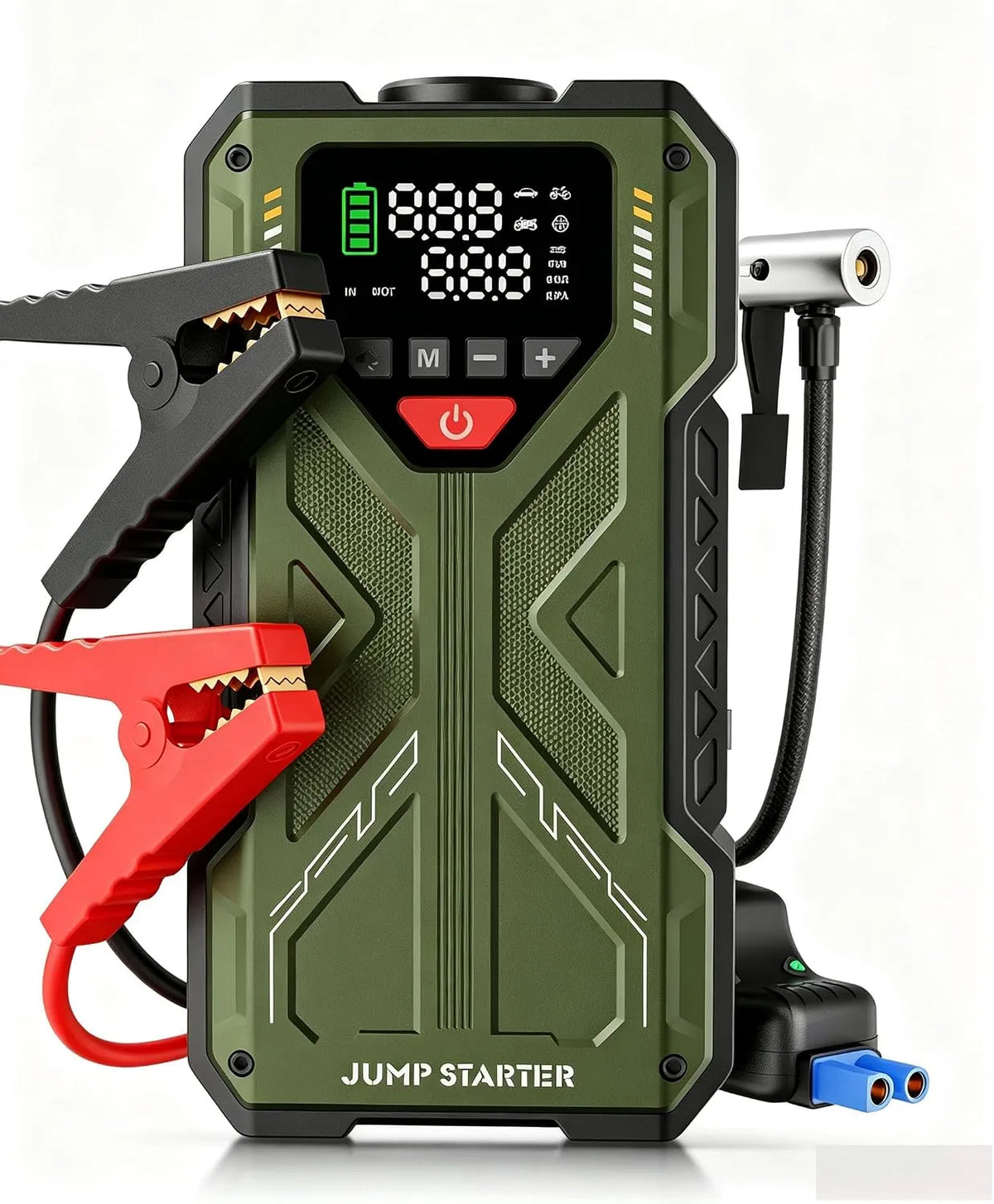 Starthulp powerbank 8000 A voor auto's benzine/10 met 8000 A, 12 V en digitaal display