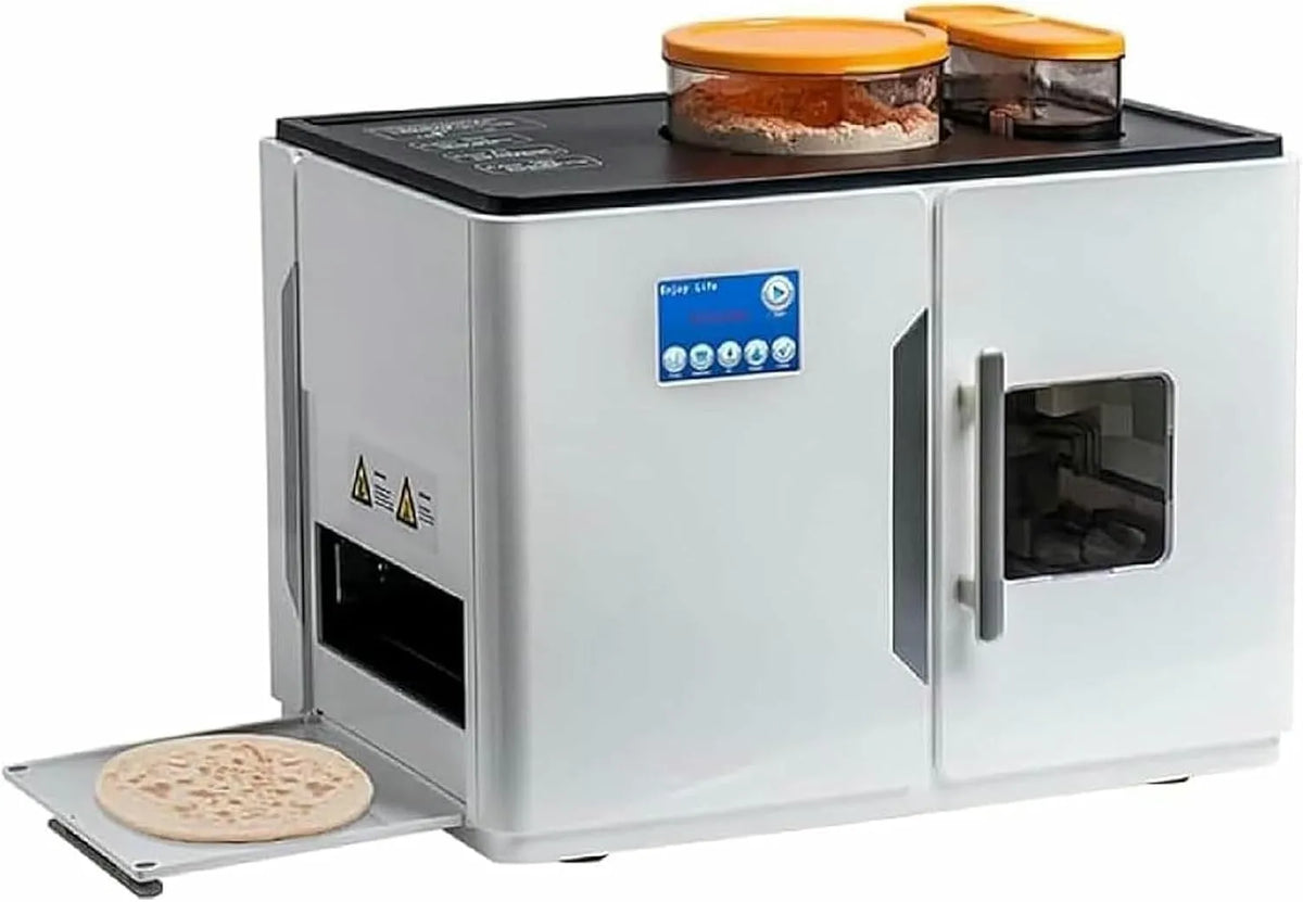 Roti Maker Machine met 47 x 35 x 38 cm, 54 x 41 x 46 cm, 110V, 220V, 1800 W, 24 uur, aanraakbediening en RVS
