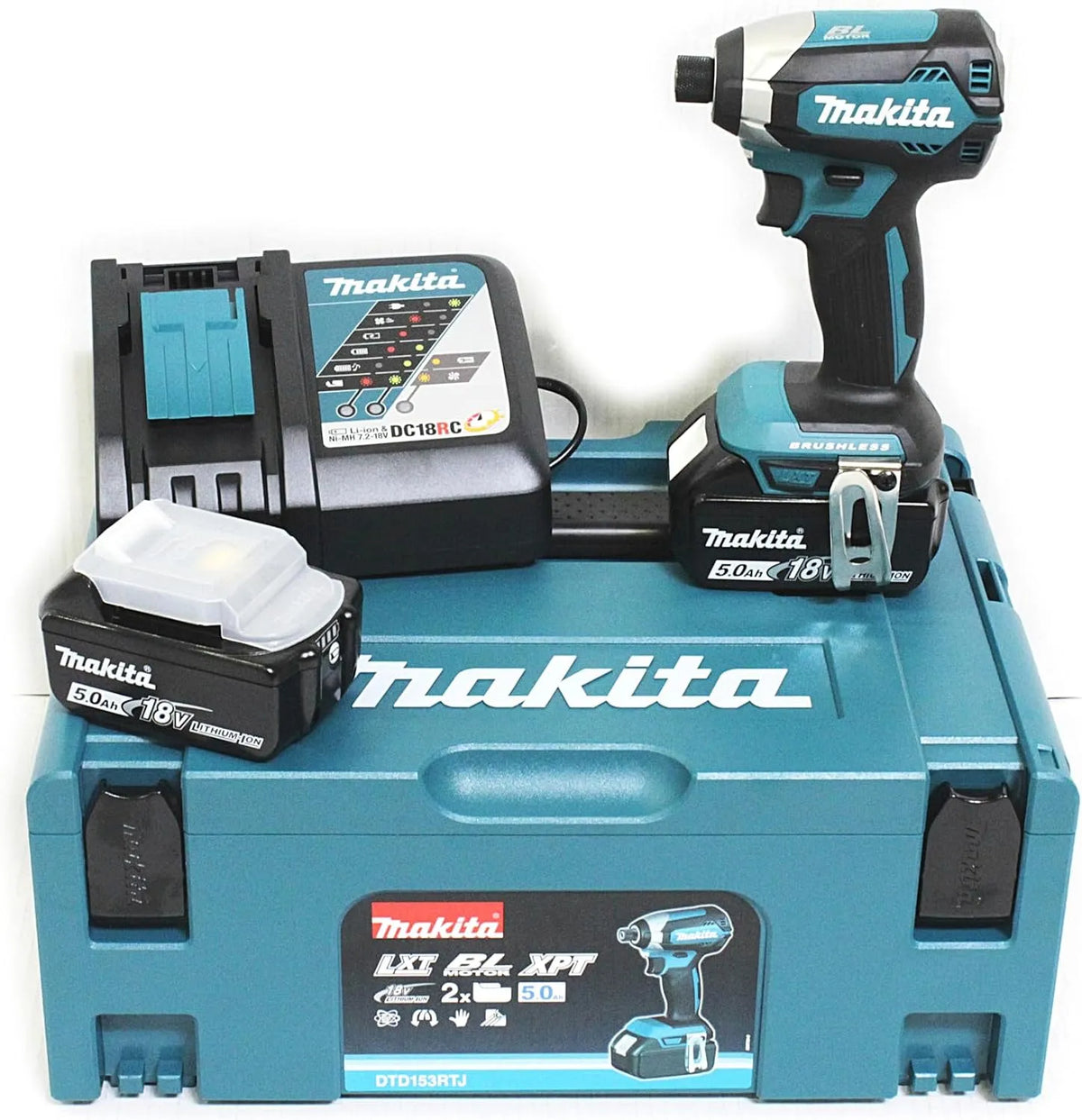 Makita, Accu-slagmoersleutel, DTD153RTJ, 18V