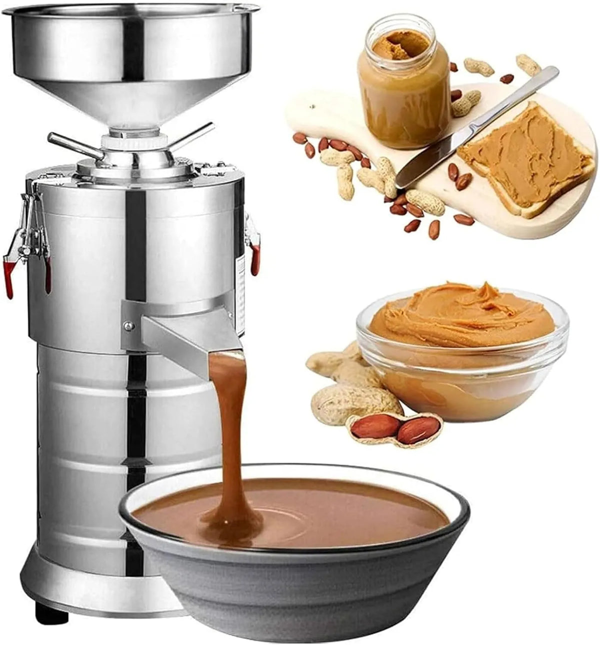 Kg/h Sesampasta Molen, 1100 W Elektrische Moer Grinder, 15kg/h Sesampasta Molen, 2850r/min, Granen Slijpen voor Keuken, voor zwaar gebruik Food