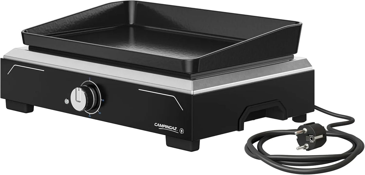Barbecue, 52 x 39 x 19 cm, vermogen 2500 W, Plancha Teppanyaki-grillplaat, draagbare balkongrill, anti-aanbaklaag, gietijzer