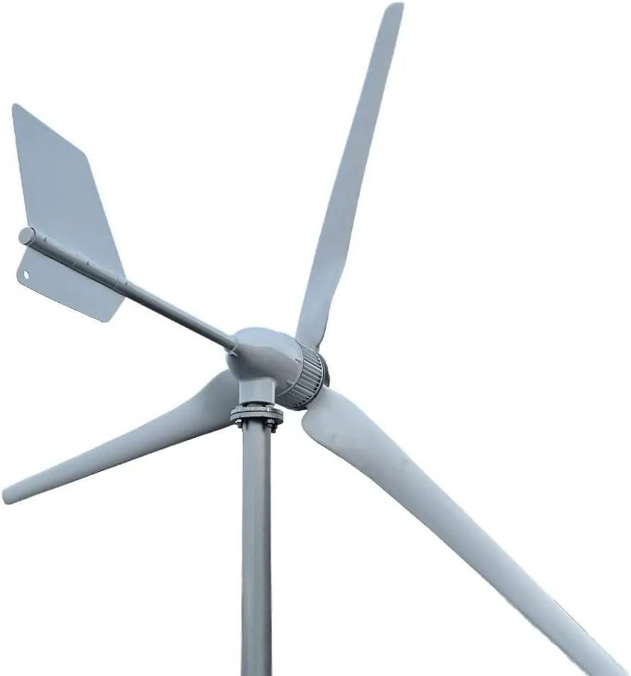 Generator met 24V/48V/96V, 3000 W, 3 Blades Horizontaal Ontwerp met MPPT Controller en Off-Grid Omvormer