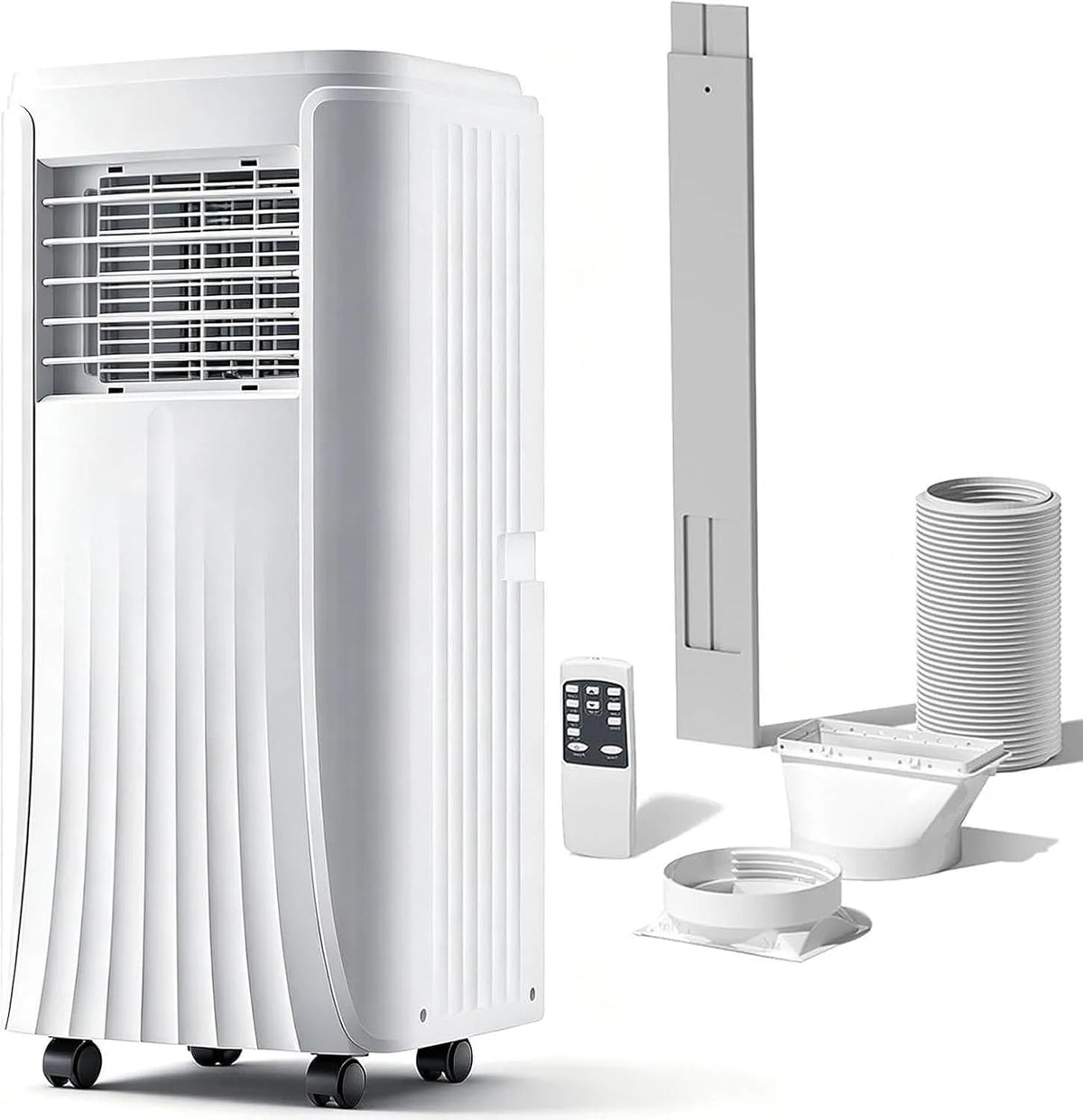 Mobiele airconditioner en Luchtkoeler met 12000 BTU, Timer, 16°C, 25 m2, 24 uur, aanraakbediening, afstandsbediening en HEPA-filter