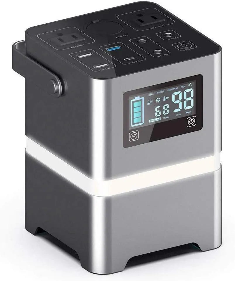 200 W draagbaar energiestation QC3.0 met 200 W en USB, zuivere sinusgolf 2 stopcontacten