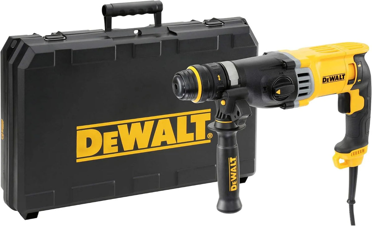 DeWalt SDS-Plus combihamer 28 mm D25144K 900 Watt D25144K met 28 mm, voor bouwplaats en werkplaats en geel