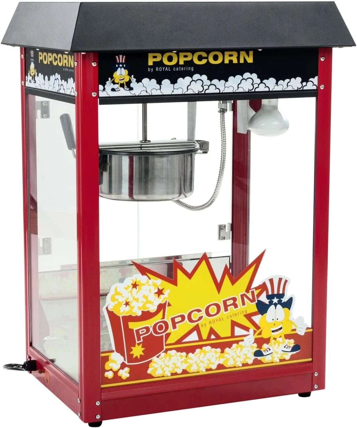 Machine RCPS-16E met 1500 W, 16 l, RVS, aluminium en zwart, 8 oz
