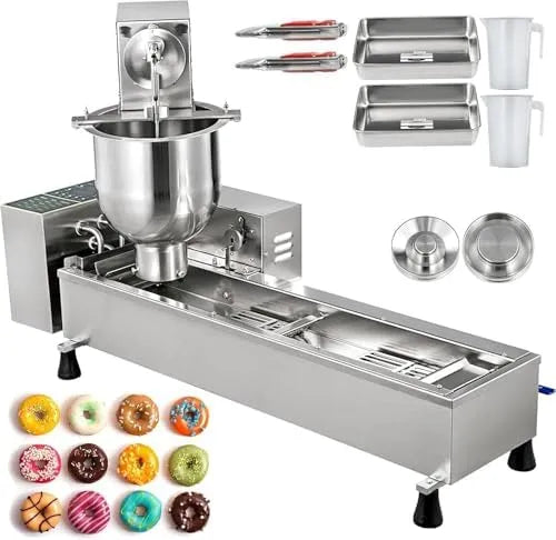 Donut Maken Machine, 7L Hopper Donut Maker met 3 Maten Vormen, 304 RVS, Commerciële Automatische Donut Maken Machine, Donut Friteuse
