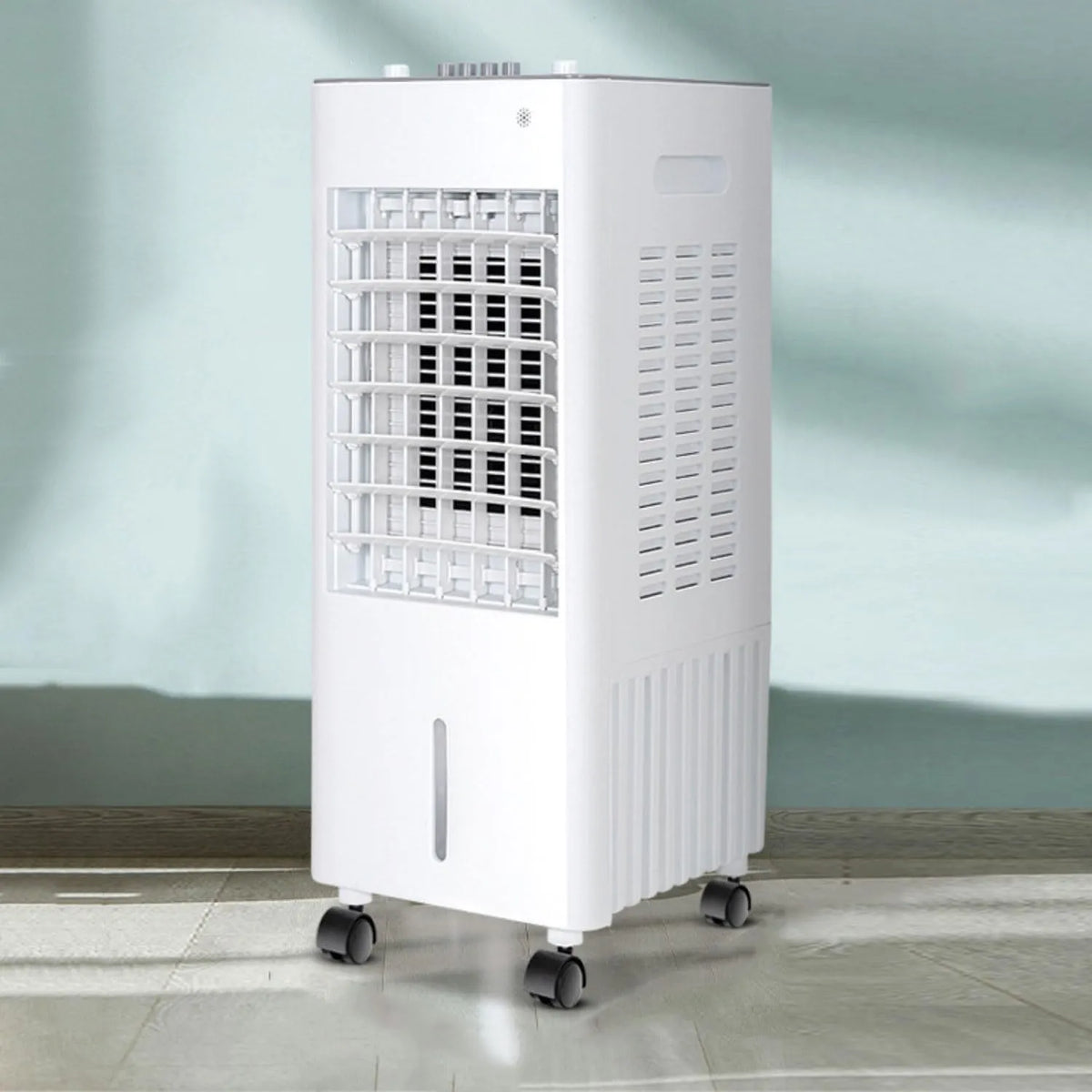 Luchtkoeler, Mobiele luchtkoeler met waterkoeling, mobiele airconditioning, geluidsarm luchtkoeler, met 10 l watertank