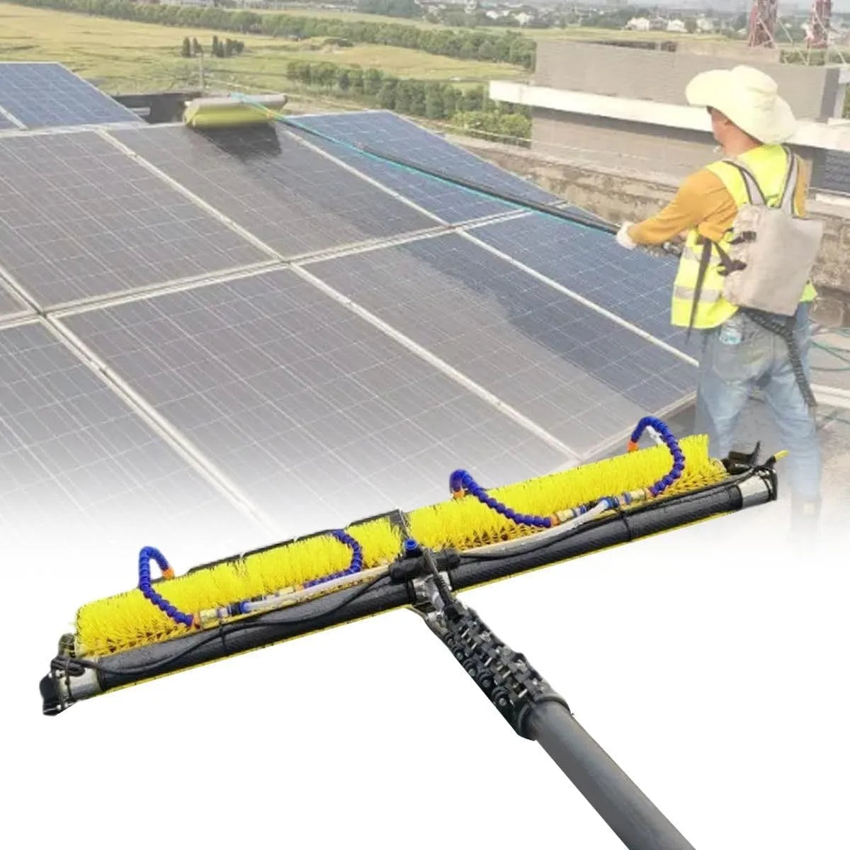 Machine met 100cm, 8 uur, 1,5-3 l, 50mm, zonne-energie, zonder netstroom en antistatische borstel