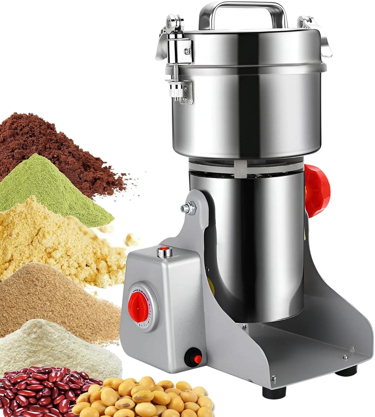 Molen met 2500 g, 5 minuten, oscillerend, waterreservoir, oscillatiefunctie en RVS