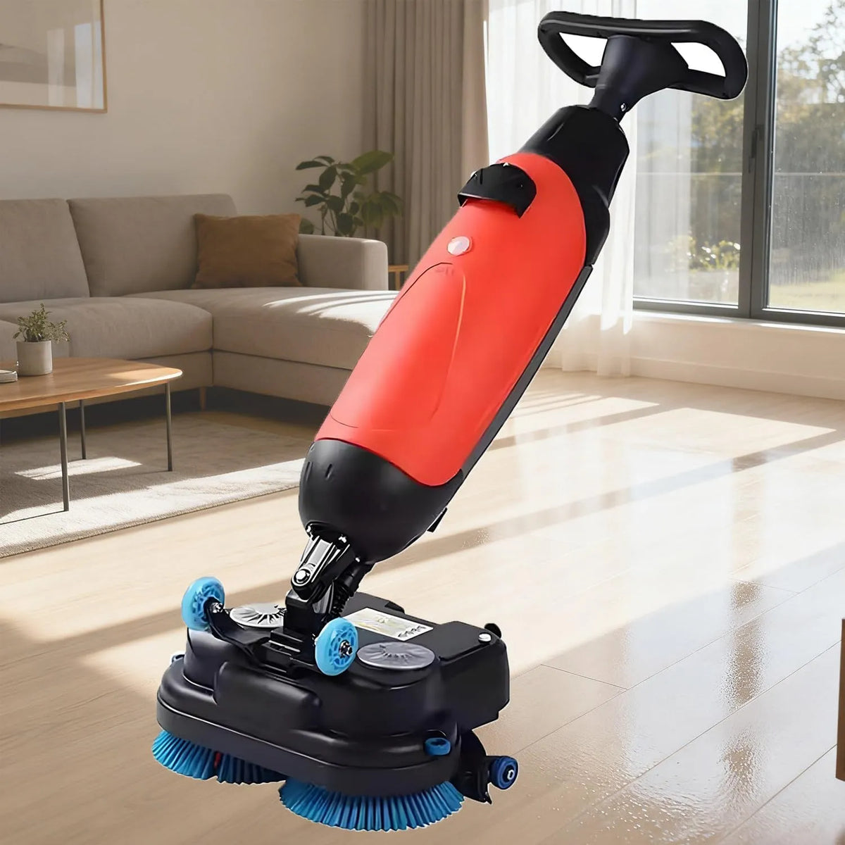 Machine met 43 cm, 2 uur, 3-in-1, draadloze werking, waterreservoir en rood