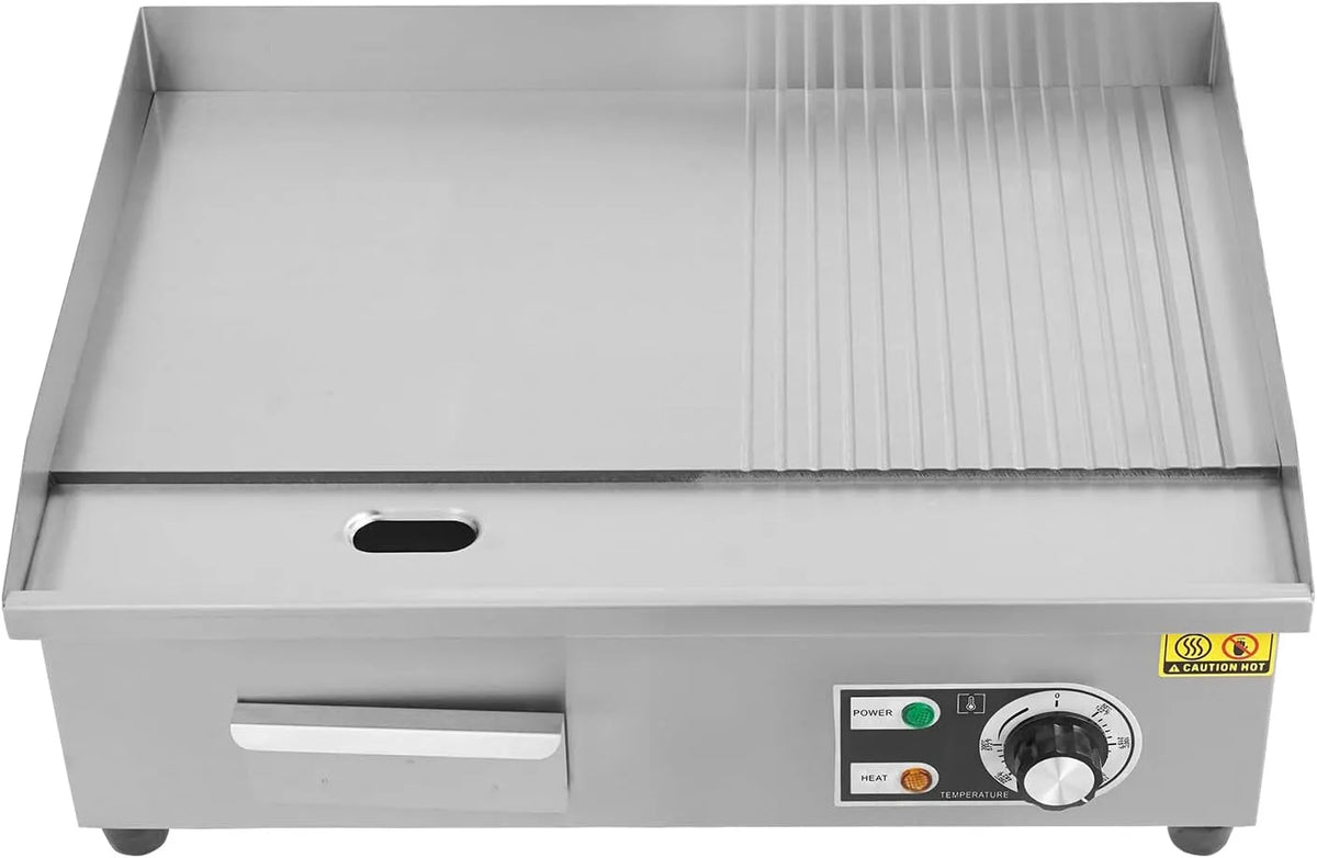 Barbecue met 3000 W, 36 x 30 cm, 30 x 18 cm, regelbare thermostaat en RVS