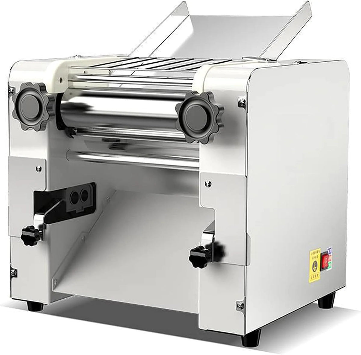 Elektrische pastamachine, 6 mm, 2200 W commerciële noedelmachine, ronde mes/breed mes/linguine mes noedelsnijmachine