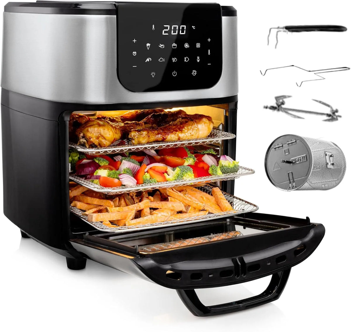 Airfryer, Zwart, Digitaal aanraakbediening