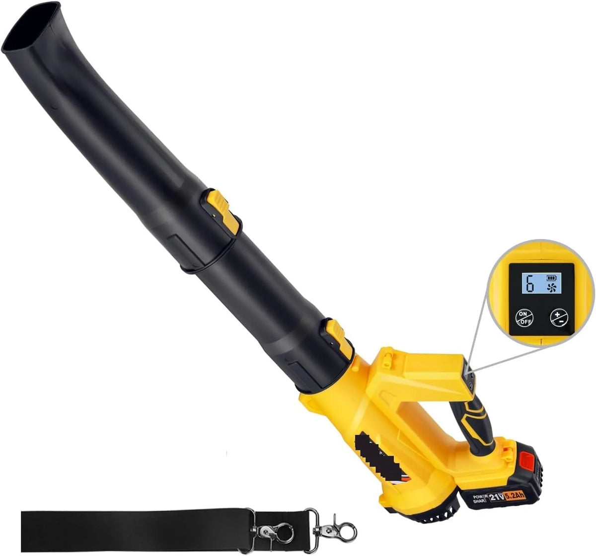Stofzuiger met 1-3 uur, 2,5-3 uur, 20000 RPM, 6 snelheden en digitaal display