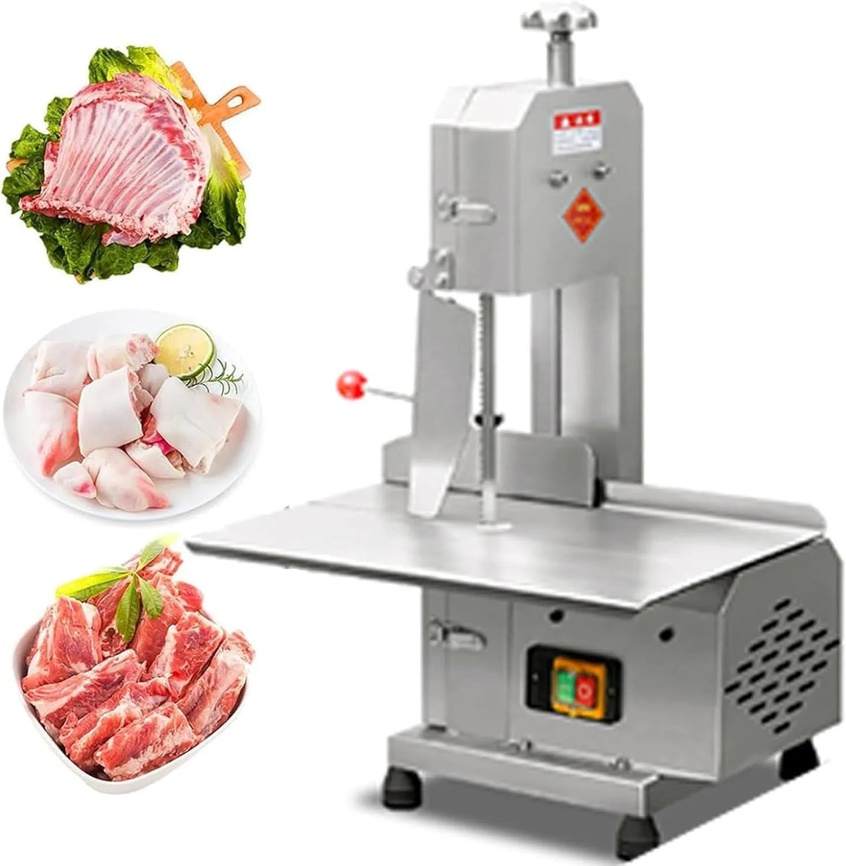 Machine met 47 x 32,5 cm, 0-13 cm en RVS, 750 W bandzaag voor het zagen van botten