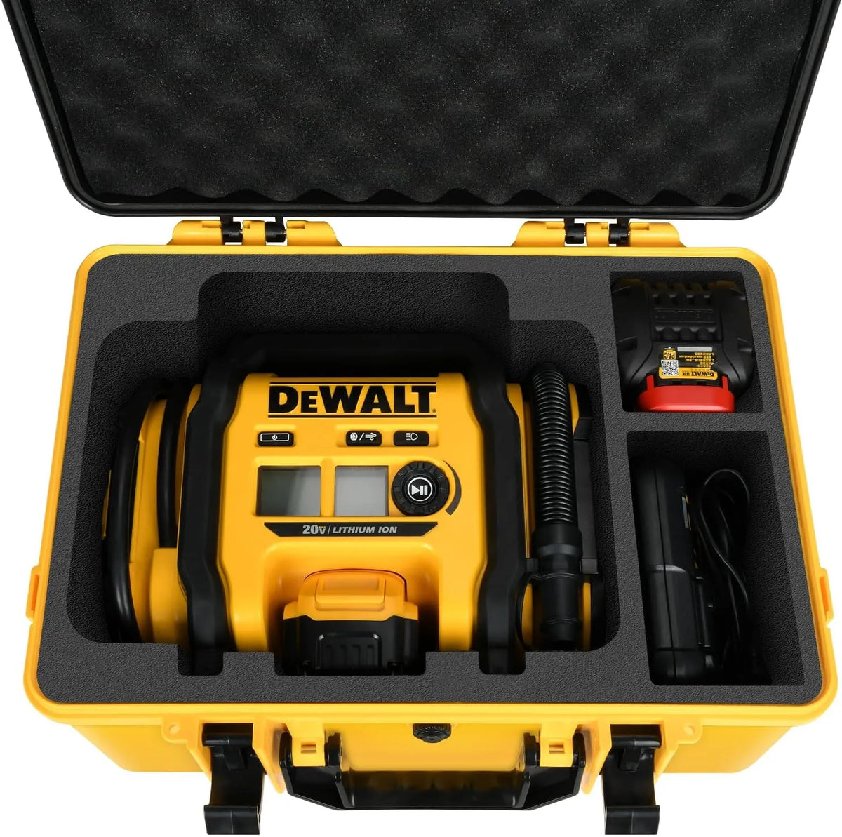 DeWalt, V Pomp, Dewalt Luchtcompressor DCC020IB: Draagbare Tought Tool Bag, Infaltor 20V Max Luchtcompressor Accesssories Kit