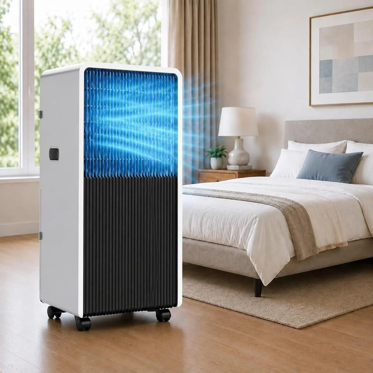 Mobiele airconditioner met 12000 BTU, 3200 W, 13,2 inch en geluidsarme werking