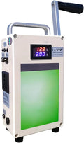 Lader met 150 W, USB, mobiele uitvoering en compact ontwerp, Handslingergenerator