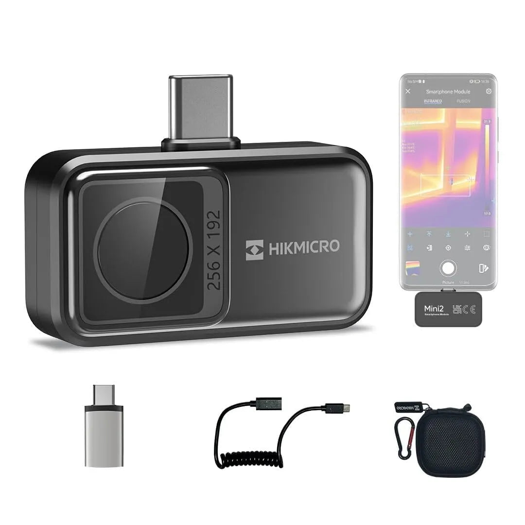 Camera Mini2 x192 met 25 Hz, 20°C, 350°C, USB en zwart, 256x192 IR-resolutie
