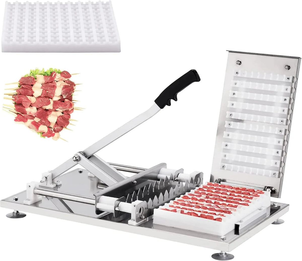 Barbecue, 10 gaten BBQ Kebab Maker met Vlees Dozen, Vlees String Spies Machine voor Barbecue