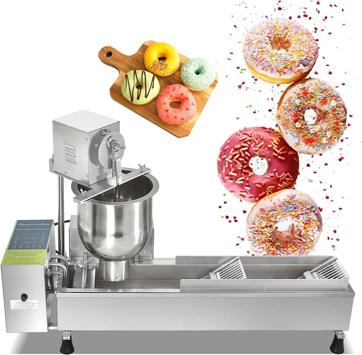 Donut Making Machine met Donut Maker met Auto Tellen en Frituren Functie, Automatische Donut Making Machine